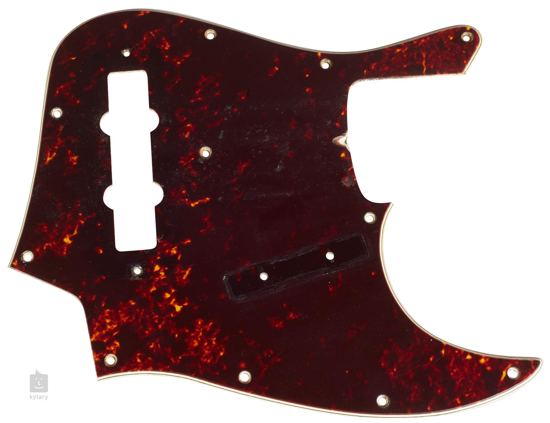 Fender Modern Pickguard For Jazz Bass - 10-Hole, Tortoise Shell, Fits American & Standard Series