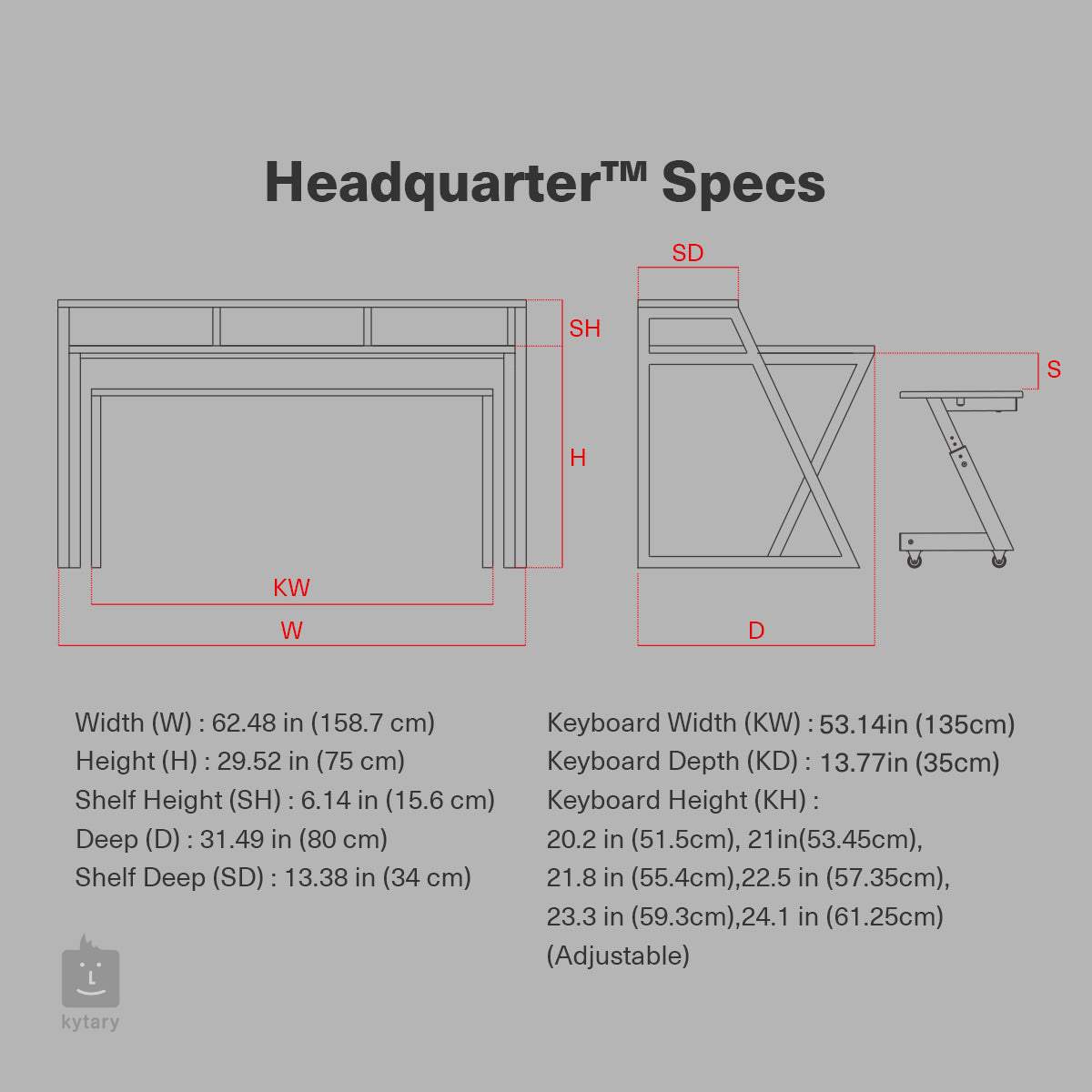 WAVEBONE Headquarter Recording Workstation + Z shaped KB desk WH