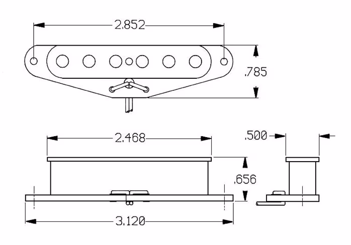 Seymour Duncan STR-1 CHR Vintage '54 Tele - Tonabnehmer für E-Gitarre
