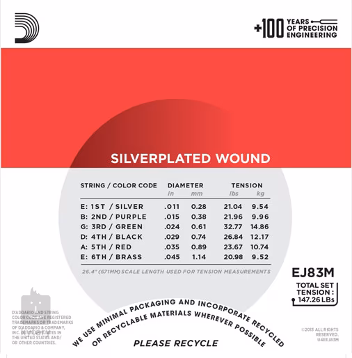 D'Addario EJ83M - Stahlseiten für akustische Gitarre