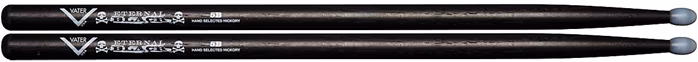 Vater 5B Eternal Black Nylon tip - Hickory-Drumsticks