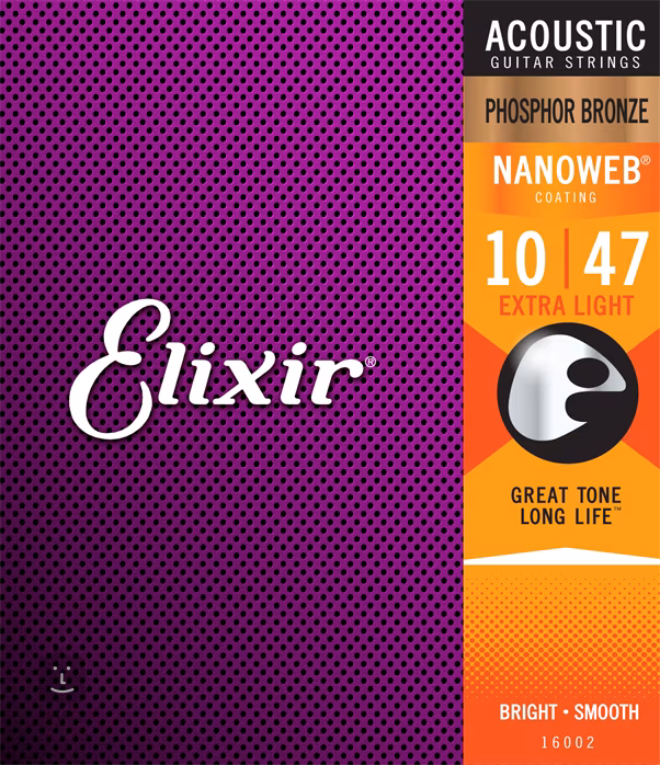 Elixir Nanoweb Phosphor Bronze Extra Light - Stahlseiten für akustische Gitarre