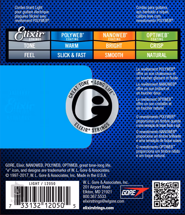 Elixir Polyweb Light - Saiten für E-Gitarre