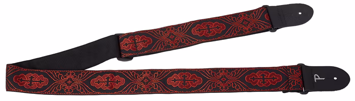 Perri's Leathers 7071 Jacquard Red Cross - Gitarrengurt