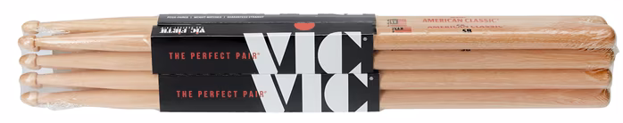 Vic Firth 5B 4 Pack - Vergünstigtes Hickory-Trommelstöcke-Set