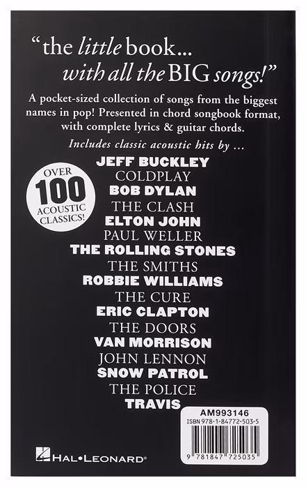 MS The Little Black Songbook: More Acoustic Hits - Songbuch