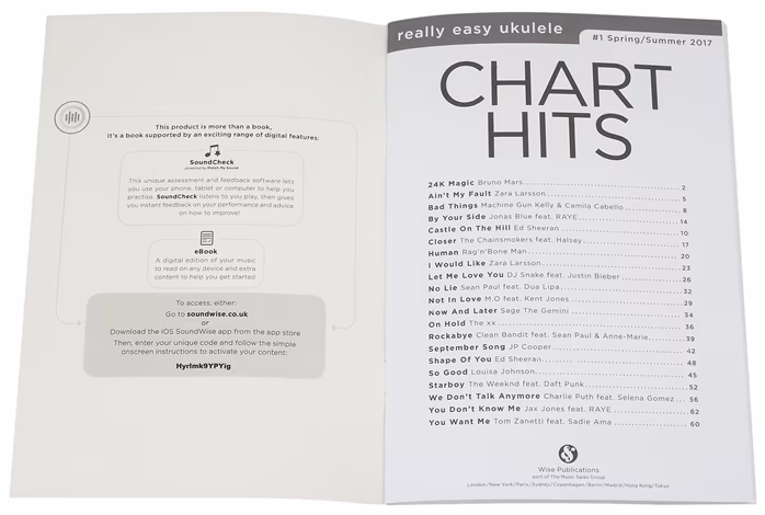MS Really Easy Ukulele: Chart Hits - #1 Spring/Summer 2017 - Noten für Ukulele