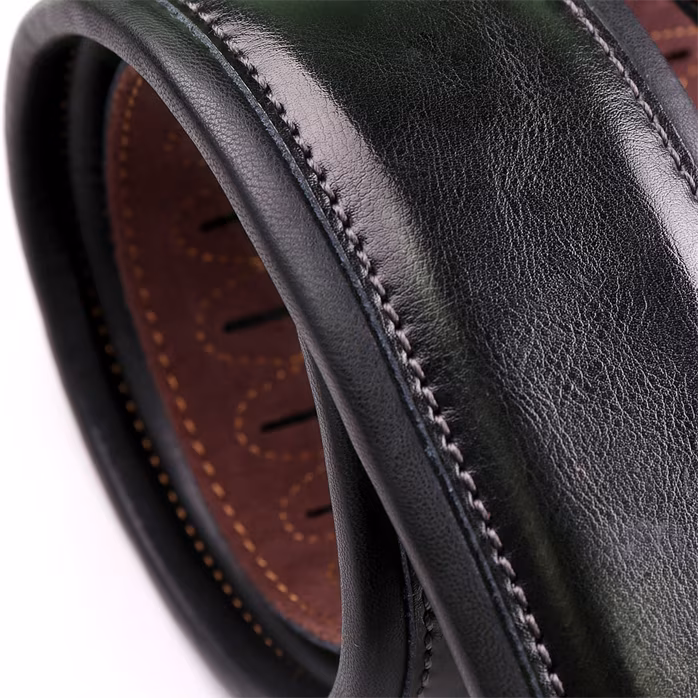 Soundsation Padded Leather Strap Black - Gitarrengurt