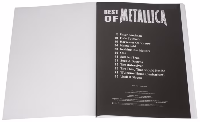 MS Metallica - Best Of - Songbuch