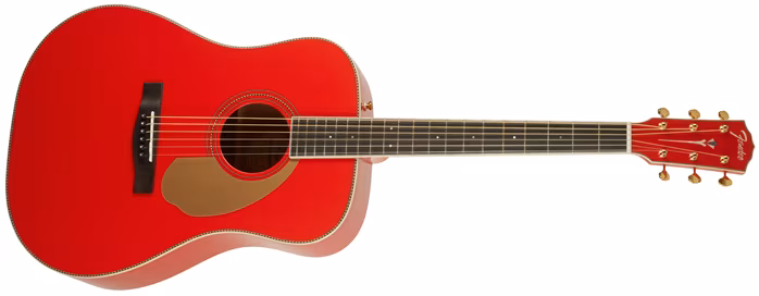 Fender LTD ED PM-1E Fiesta Red - Elektroakustische Gitarre