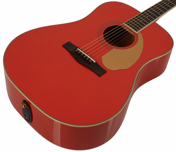 Fender LTD ED PM-1E Fiesta Red - Elektroakustische Gitarre