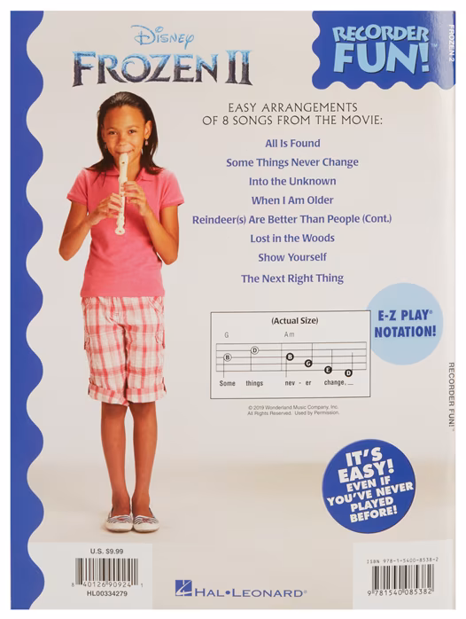 MS Frozen 2 - Recorder Fun! - Noten für Blockflöte
