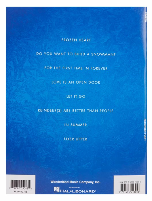 MS Frozen: Recorder Fun! - Noten für Blockflöte