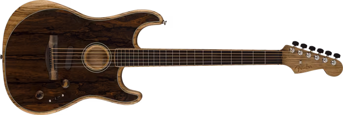Fender American Acoustasonic Strat EB ZIR - Elektroakustische Hybridgitarre