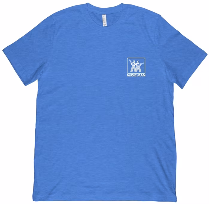 Music Man Vintage Logo Blue T-Shirt M - T-Shirt