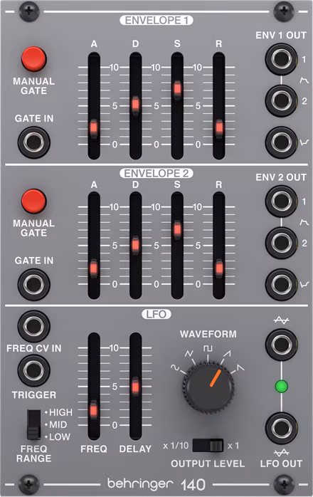 Behringer 140 DUAL ENVELOPE/LFO - Eurorack-Modul
