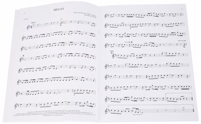 MS Hal Leonard Instrumental Play-Along: Top Hits - Violin - Noten für Violine