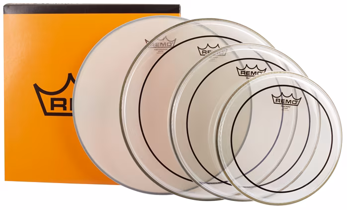 Remo Pinstripe Clear Rock - Fell-Set für Tomtoms und Snare-Drums