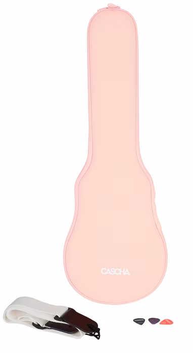 Cascha HH 2288 Carbon Fibre Ukulele Set Pink - Akustische Ukulele