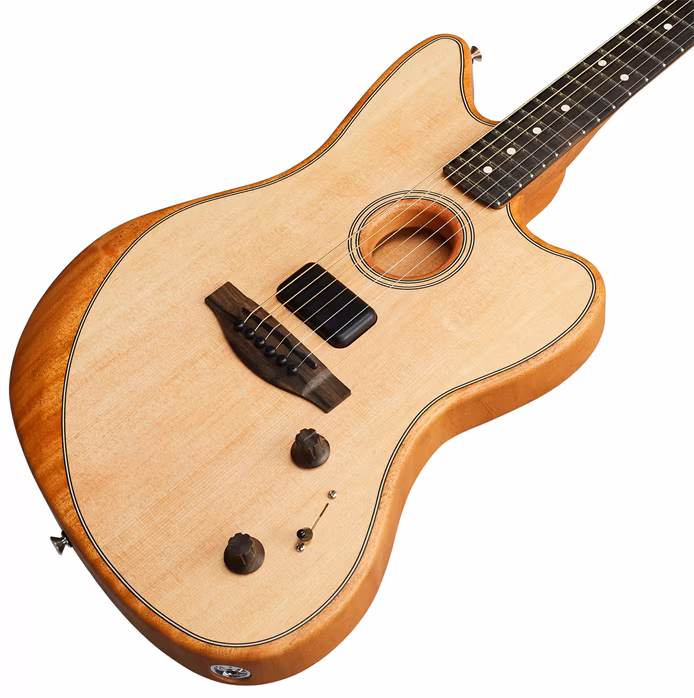 Fender American Acoustasonic Jazzmaster EB NA - Elektroakustische Hybridgitarre