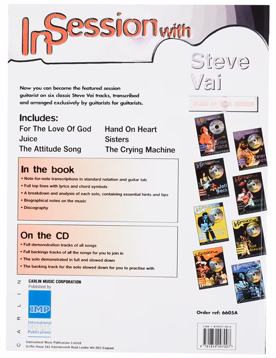 MS In Session With Steve Vai - Gitarrennoten