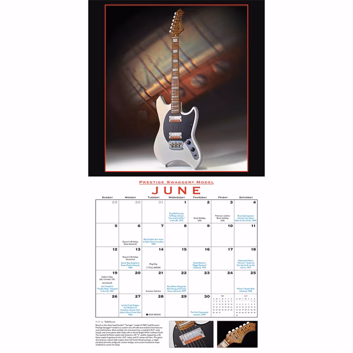 Fender 2022 Custom Shop Calendar - Geschenkartikel