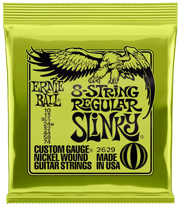 Ernie Ball 2629 Nickel Wound 8-String Regular Slinky - Saiten für achtsaitigen E-Gitarre