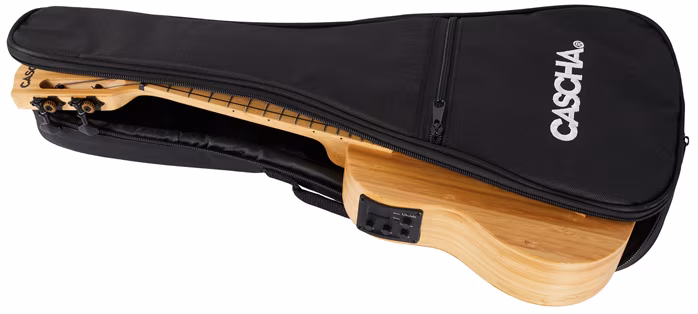 Cascha Soprano Ukulele Bamboo Natural EQ - Elektroakustische Ukulele
