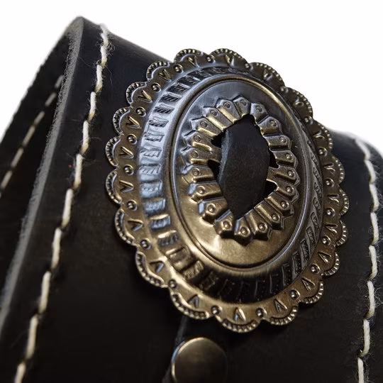 Richter Raw II Concho Black/Old Silver - Gitarrengurt