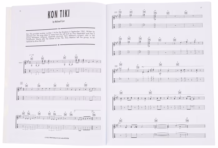 MS The Shadows: Guitar Legends Tab - Gitarrennoten