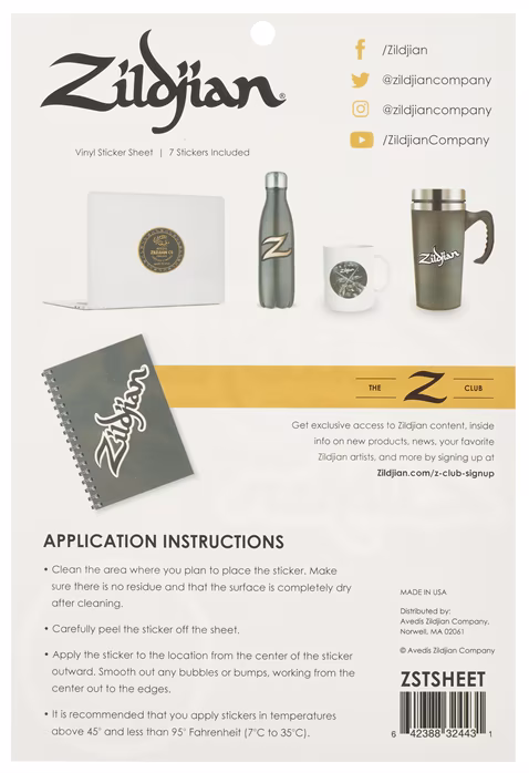 Zildjian Sticker Sheet - Sticker