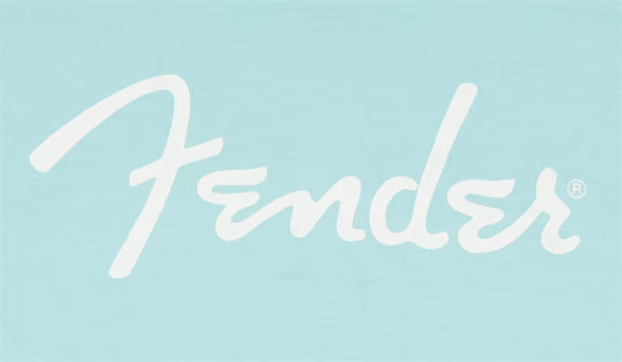 Fender Spaghetti Logo T-Shirt Daphne Blue - M - T-Shirt