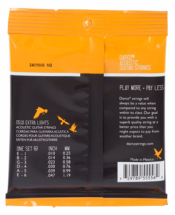 Darco 80/20 Bronze Extra Light - Stahlseiten für akustische Gitarre