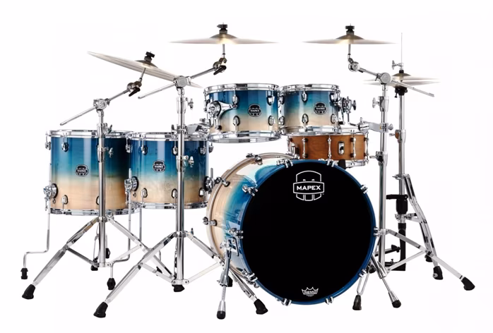 Mapex Saturn Aqua Fade Rock Set II - Schlagzeug
