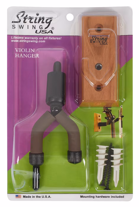 String-Swing Wall Mount Violin Hanger Cherry - Geigenbügel