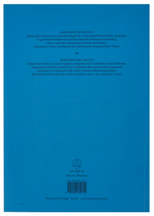 MS Mozart Wolfgang Amadeus - Süßmayr Franz Xaver - Gesangsnoten