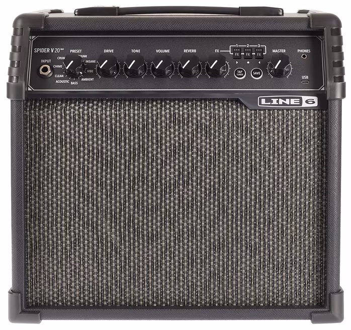 Line 6 Spider V 20 MKII (ausgepackt) - Modeling-Combo für Gitarre