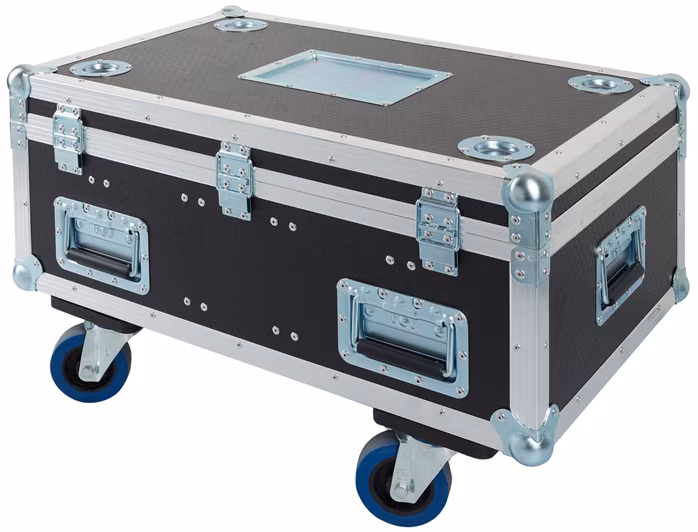 Razzor Cases 4x Stairville Wild Wash Pro 648 + accessory compartment, with 100mm wheels - Flight Case für Beleuchtung