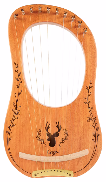 Cega Lyre Harp 10 Strings Natural - Lyra