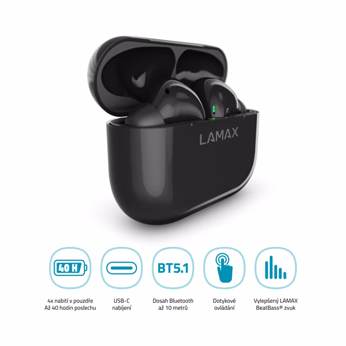 LAMAX Clips1 Black - Wireless-Headset