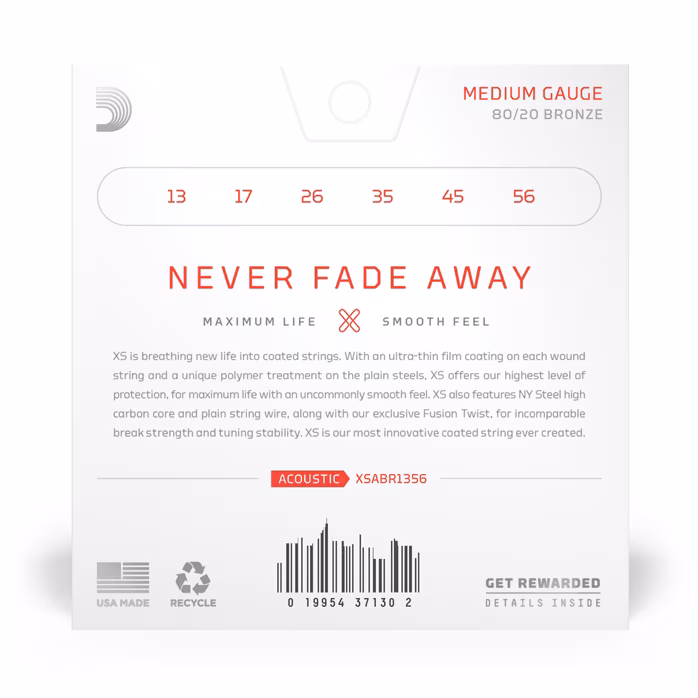 D'Addario XSABR1356 - Stahlseiten für akustische Gitarre