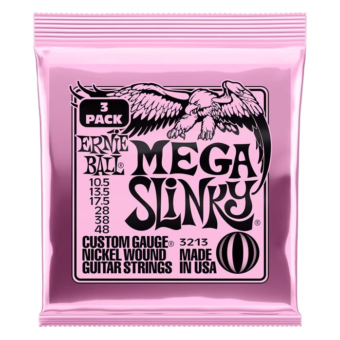 Ernie Ball 3213 Nickel Wound Mega Slinky 3 Pack - Saiten für E-Gitarre