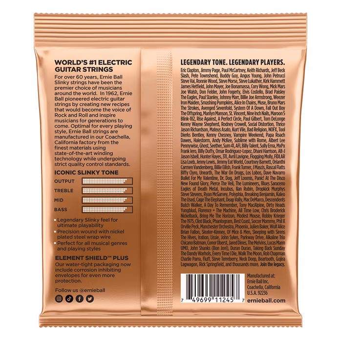 Ernie Ball 3224 Nickel Wound Turbo Slinky 3 Pack - Saiten für E-Gitarre