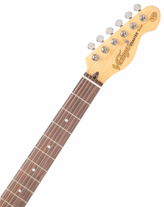 Vintage V20 Coaster Gloss Black - E-Gitarre