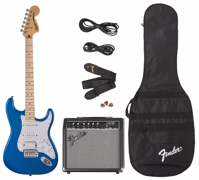 Fender Squier Affinity Series Stratocaster HSS Pack MN LPB - E-Gitarre set