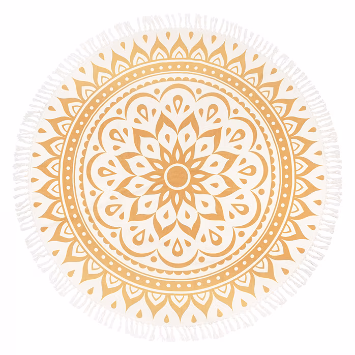 Meinl Sonic Energy 78"/200 cm Floral Design Vintage Gold Meditation Rug - Schlagzeug-Teppich 