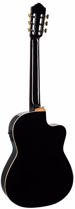 Ortega RCE138-T4BK-L - Linkshänder elektroakustische klassische Gitarre