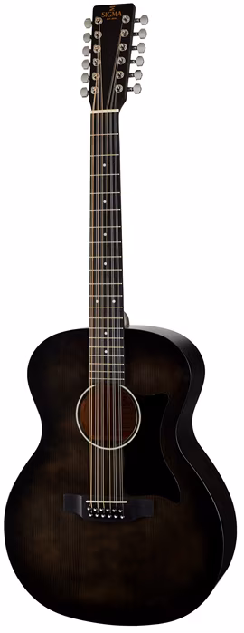 Sigma Guitars GM12E-BKB - Zwölfsaitige elektroakustische Gitarre