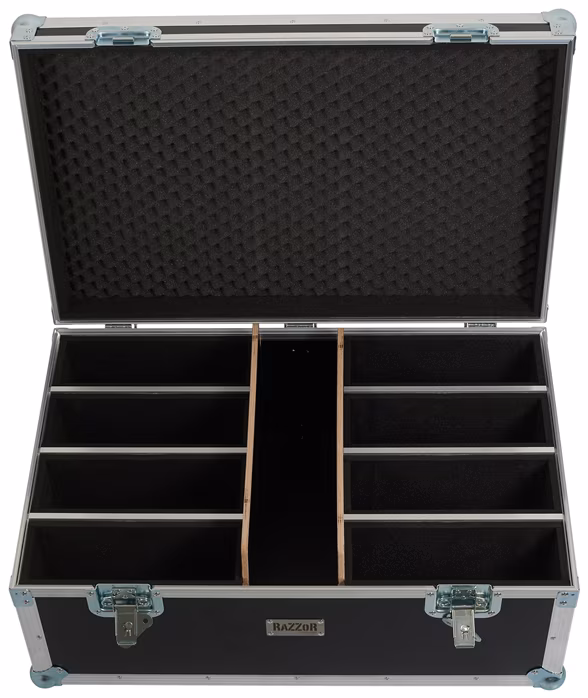 Razzor Cases 8x LED Silent Par with compartment - Flight Case für Beleuchtung