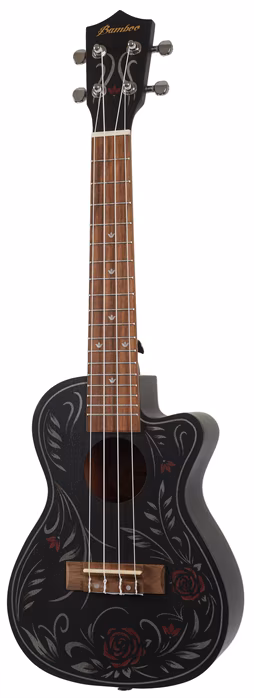 Bamboo U-23 Flowers & Roll-S - Akustische Ukulele